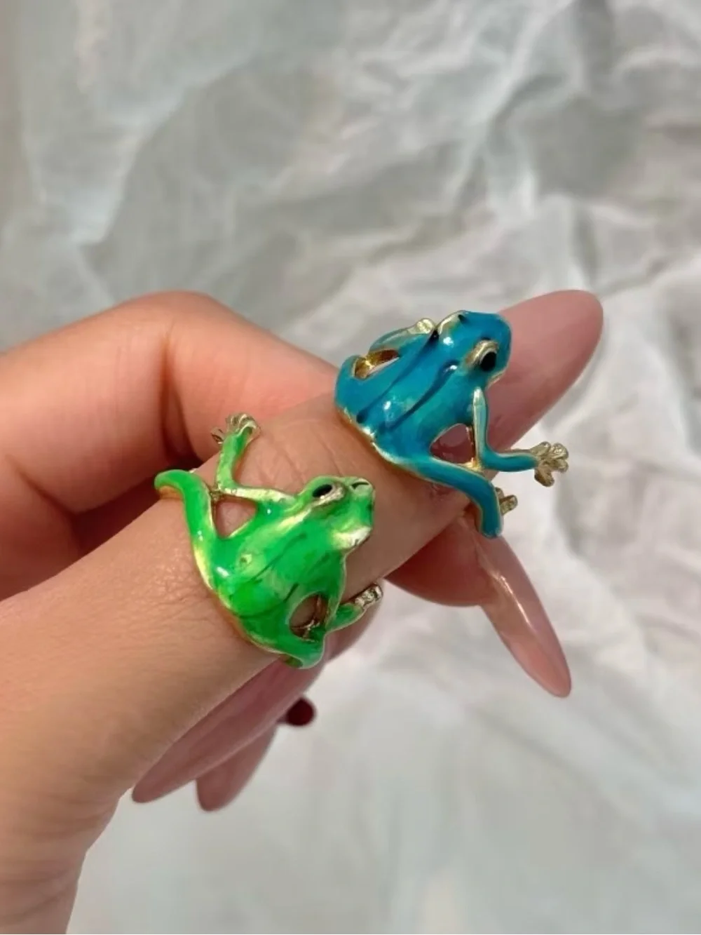 NEW! Unique Enamel Frog Wrap Ring. 🐸 A7-224
